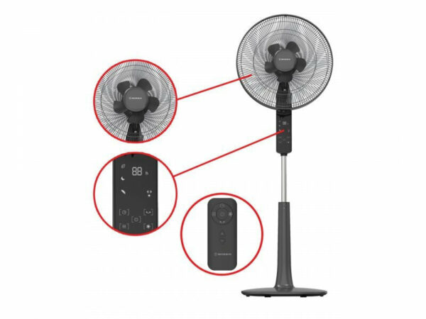 Morris MFS-16246 Ανεμιστήρας Ορθοστάτης 28W Διαμέτρου 41cm με Τηλεχειριστήριο - Image 5