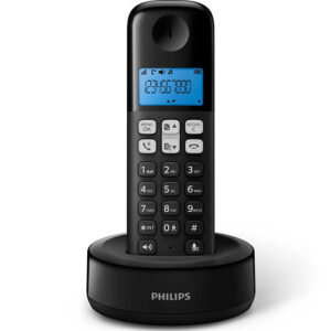 Philips D161 Ασύρματο Τηλέφωνο με Ελληνικό Μενού Μαύρο