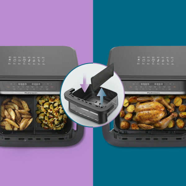 Rohnson R-2881 Air Fryer με Διπλό Αποσπώμενο Κάδο 11.5lt Γκρι - Image 9