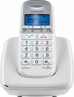 Motorola S3001 Ασύρματο Τηλέφωνο με Ελληνικό Μενού Λευκό