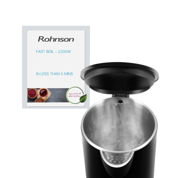 Rohnson R-7528 Βραστήρας 1.5lt 2200W Μαύρος - Image 5