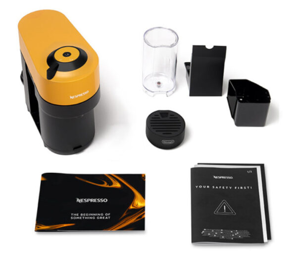 DeLonghi ENV90.Y Vertuo Pop Καφετιέρα Espresso για Kάψουλες Nespresso Vertuo Yellow - Image 5