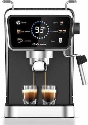 Rohnson Hot & Cold R-98015 Αυτόματη Μηχανή Espresso 1350W Πίεσης 20bar Μαύρη