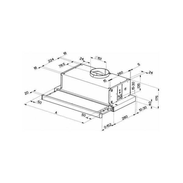 Faber FLEXA NG HIP AM/X A60 Συρόμενος Απορροφητήρας 60cm Inox - Image 3