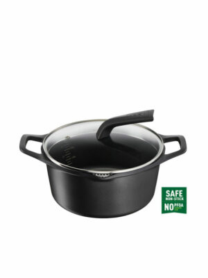 Tefal Robusto Βαθιά Κατσαρόλα από Χυτό Αλουμίνιο 24cm E24946