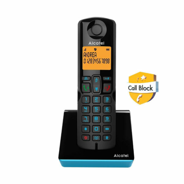 Alcatel S280 Ασύρματο Τηλέφωνο με Ελληνικό Μενού Μαύρο/Μπλε - Image 4