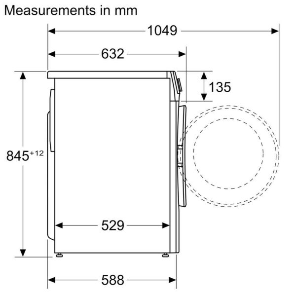Pitsos Πλυντήριο Ρούχων 9kg 1200 Στροφών WUP140ZG9 - Image 3