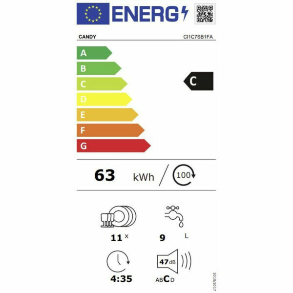 Candy CF0C7SB0FX Ελεύθερο Πλυντήριο Πιάτων με Wi-Fi για 10 Σερβίτσια Π44.8xY84.6εκ. Inox - Image 4