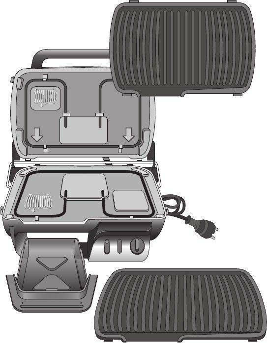 Tefal Ultra Compact 600 GC3050 Τοστιέρα Γκριλιέρα με Αποσπώμενες Πλάκες 2000W Inox - Image 6