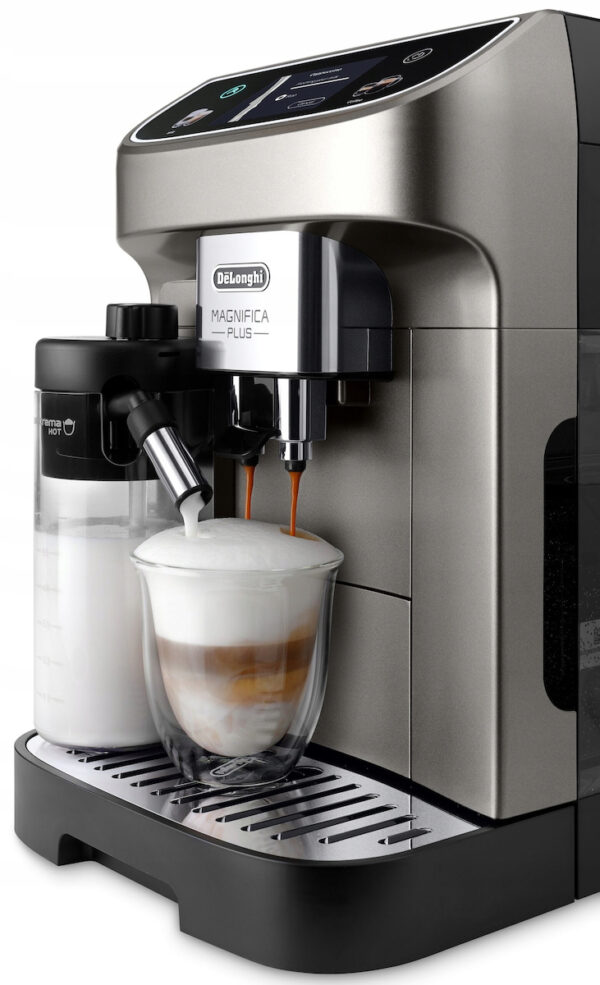 De'Longhi ECAM320.70.TB Magnifica Plus Αυτόματη Μηχανή Espresso 1450W Πίεσης 15bar για Cappuccino με Μύλο Άλεσης Γκρι - Image 2