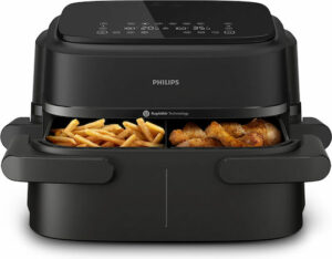 Philips Air Fryer με Διπλό Αποσπώμενο Κάδο 7.1lt Μαύρο NA154/00