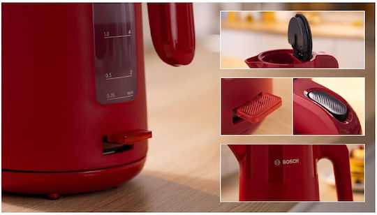 Bosch Βραστήρας 1.7lt 2400W Κόκκινος TWK2M164 - Image 3