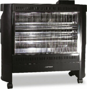 Gruppe NGF-24BFHR Σόμπα Χαλαζία με Θερμοστάτη και Ανεμιστήρα 2400W Black