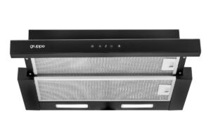 Gruppe Ammos Forte S-3003C-C05-M13-600 Συρόμενος Απορροφητήρας 60cm Μαύρος