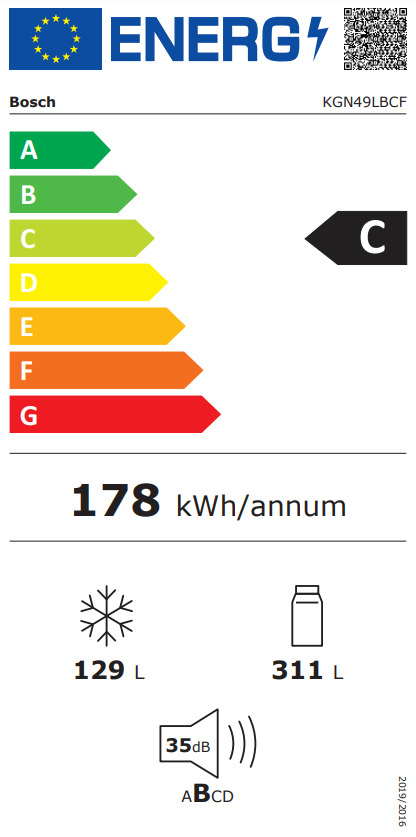 Bosch KGN49LBCF Ψυγειοκαταψύκτης 440lt NoFrost Υ203xΠ70xΒ66.7εκ. Μαύρος - Image 6