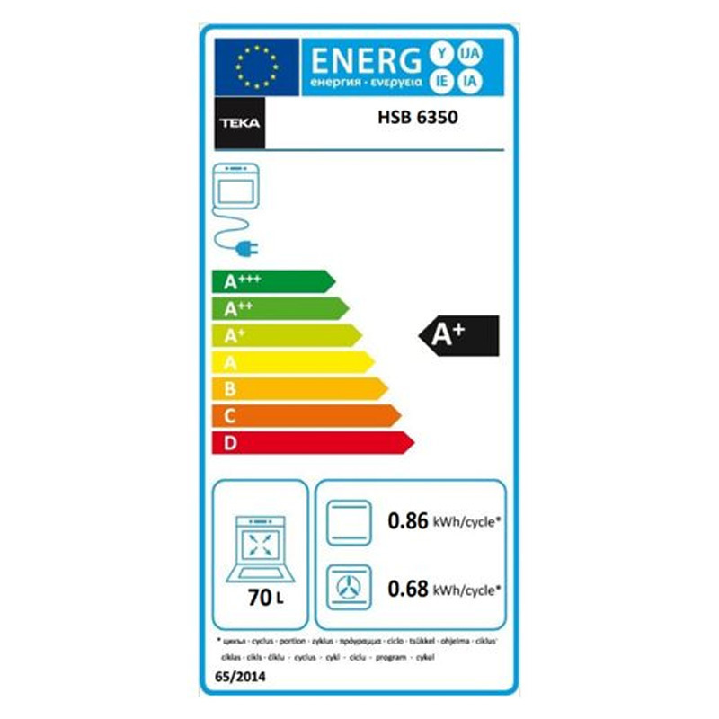 Teka HSB 6350 FBK Φούρνος κάτω Πάγκου 71lt Π59.5εκ. Μαύρος - Image 4