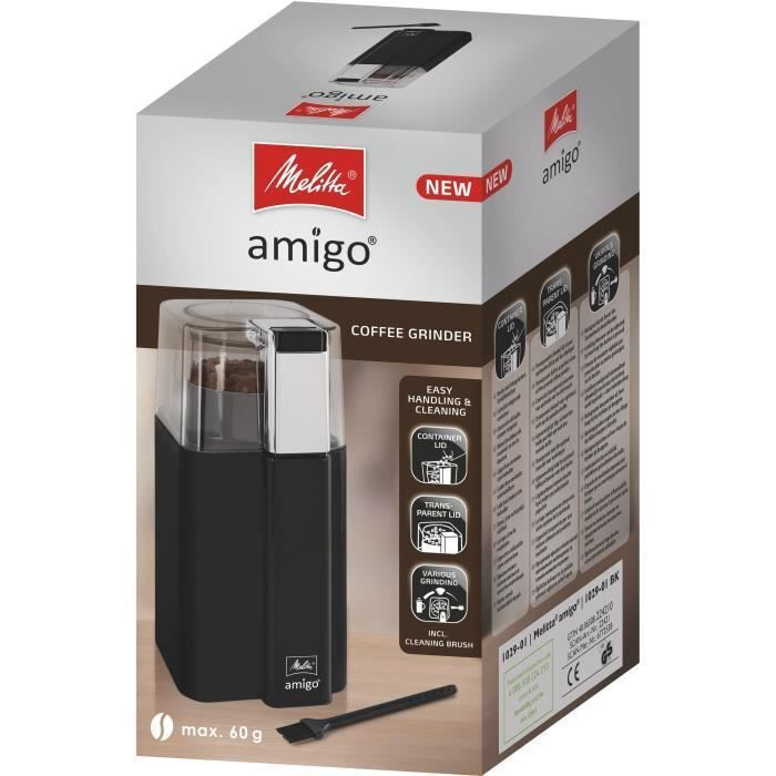 Melitta Amigo Ηλεκτρικός Μύλος Καφέ 170W με Χωρητικότητα 60gr Μαύρος - Image 4