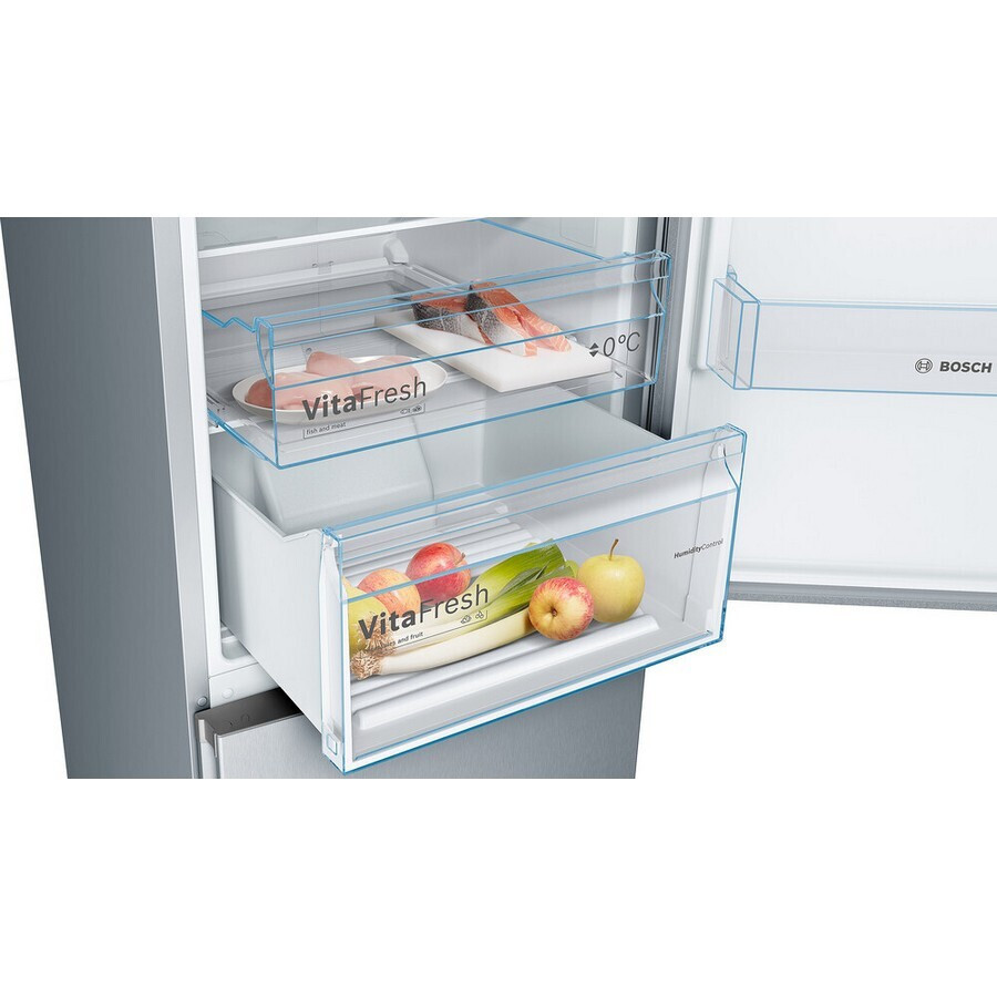 Bosch Ψυγειοκαταψύκτης 368lt Total NoFrost Υ201xΠ60xΒ66εκ. Ασημί KGN39VIDB - Image 7