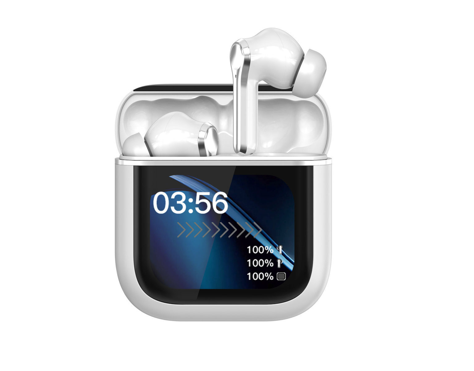 Akai BTE-J600W In-ear Bluetooth Handsfree Ακουστικά με Θήκη Φόρτισης Λευκά