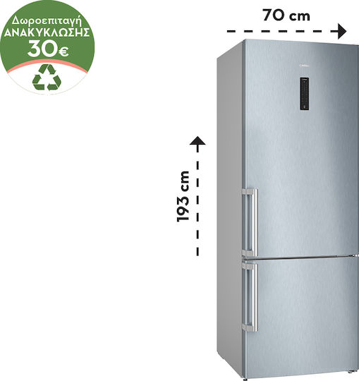 Pitsos PKNB56XLEP Ψυγειοκαταψύκτης 508lt NoFrost Υ193xΠ70xΒ80εκ. Inox - Image 3