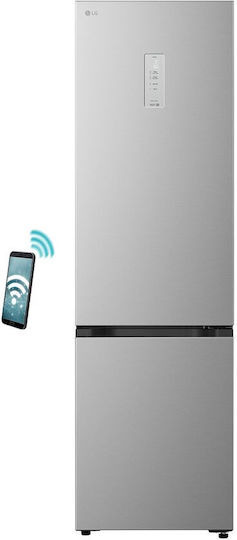LG Ψυγειοκαταψύκτης 375lt Total NoFrost Υ203xΠ59.7xΒ67.4εκ. Ασημί GBBSJ21EPY
